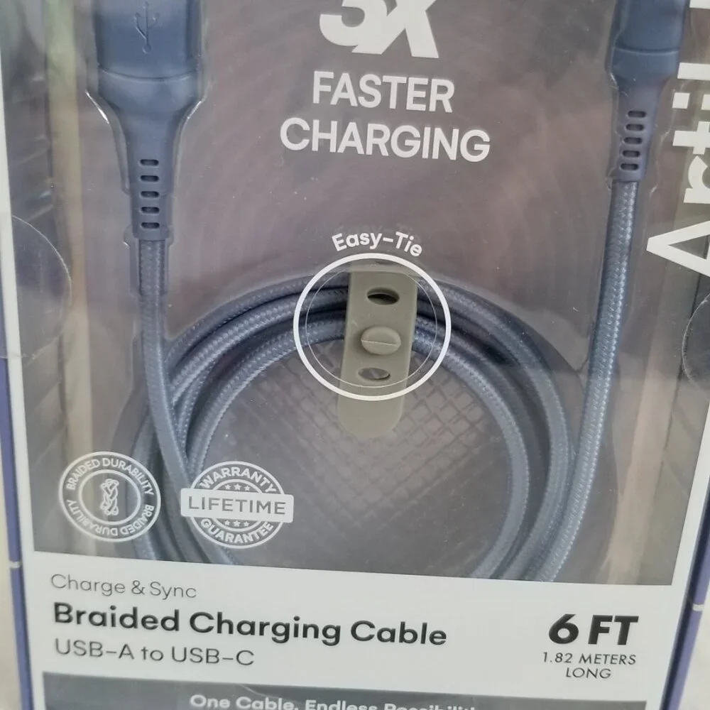 Artikl Charge & Sync Braided Charging Cable 6f USB-A to UBC-C 3X Faster Charging